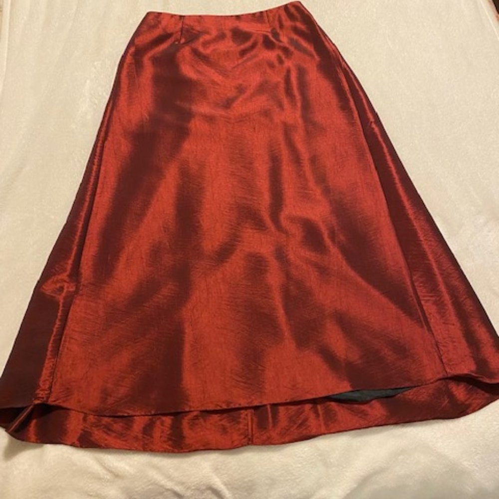 Long Formal Burgandy Skirt
